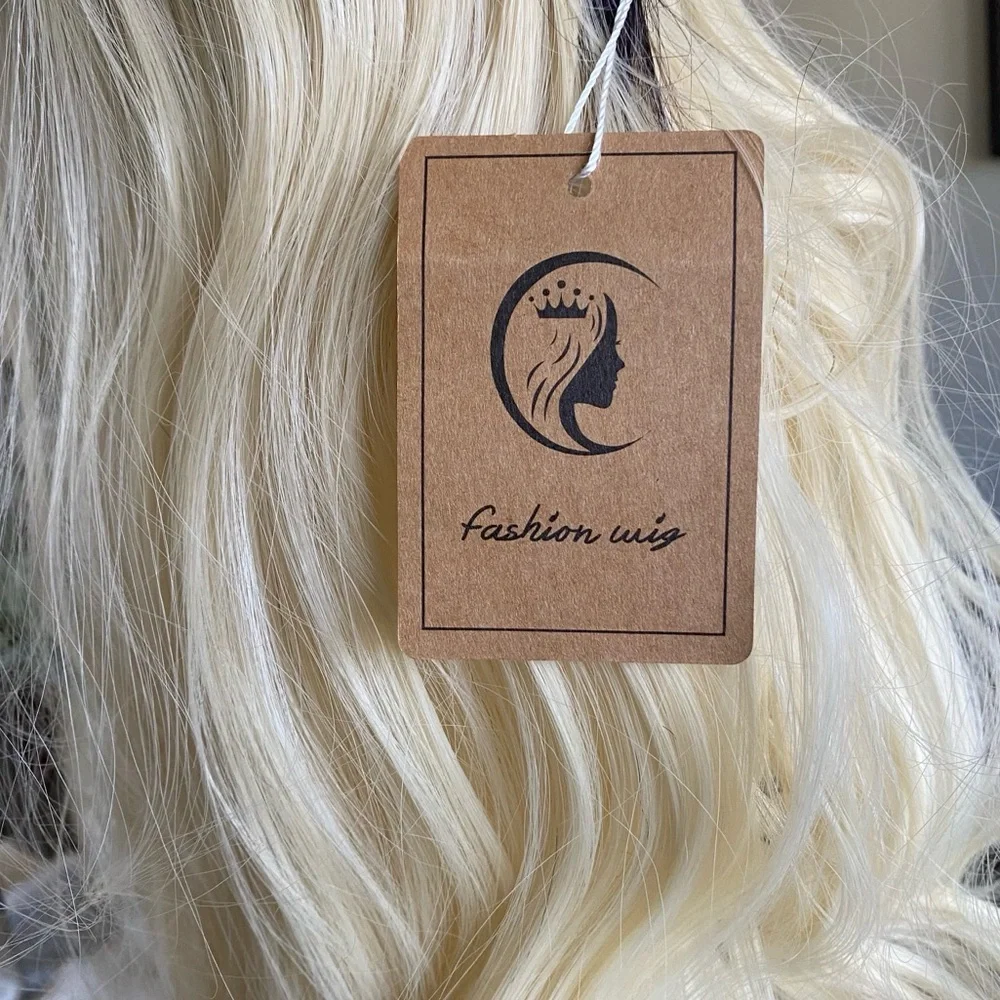 NEW! Blonde Ombre Wig with Wig Cap Long Soft Curly Synthetic Heat-Resistant
